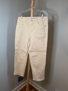 Athlete cream stretch denim jeans, Size 14P